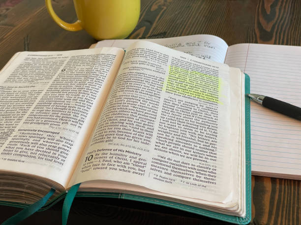 Bible with highlighted verse